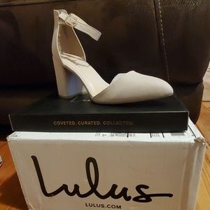Never worn, LuLu's nude suede heels